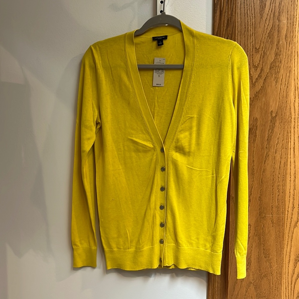 ANN TAYLOR yellow cardigan, size S, new with tag